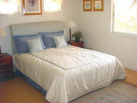 Blue accent bedroom