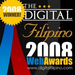 Logo and stamp of the Digital Filipino Web Awards