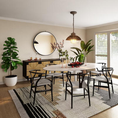 Simple, Clean and Elegant Dining Room decor
