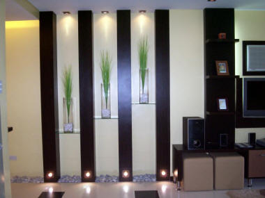 Interior designed display shelves 